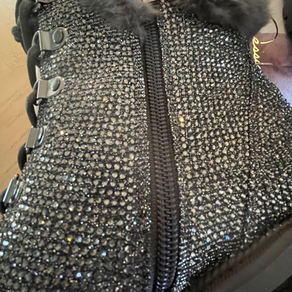 Jessica Simpson Grey Deliah Rhinestone Bootie Size 9  NWT - Picture 12 of 15